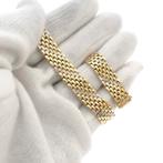 Bicolor gouden panter schakel armband | 20 cm (witgoud), Ophalen of Verzenden, Gebruikt, Overige kleuren, Goud