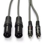 2 x XLR naar Tulp kabel, Audio, Tv en Foto, Audiokabels en Televisiekabels, Nieuw, Verzenden