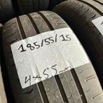 2 x Continental EcoContact 5 185-55-15 Zomerbanden 5,5mm, Gebruikt, 15 inch, Band(en), Personenwagen
