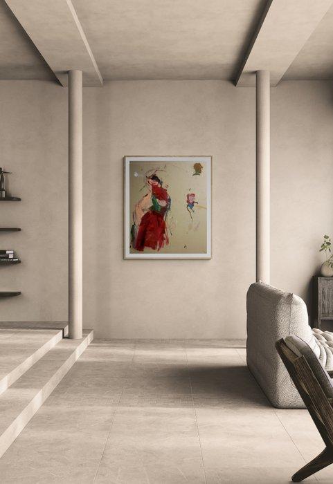 Mila Veljaca - rotes Kleid, Antiek en Kunst, Kunst | Schilderijen | Modern