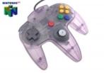 Nintendo 64 Controller Clear Purple met Nieuw Pookje - iDEAL, Ophalen of Verzenden, Gebruikt