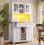 Hoge Keukenkast met LED, Wijnrek & Opbergruimte – 179 cm, Huis en Inrichting, Verzenden, Nieuw