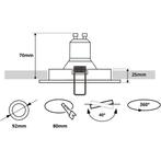 10x Spot Armatuur - GU10 Inbouwspot - Pragmi Alpin Pro Rond, Metaal of Aluminium, Nieuw, Ophalen of Verzenden, Led
