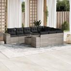 vidaXL 11-delige Loungeset met kussens poly rattan, Tuin en Terras, Verzenden, Nieuw, Rotan, Loungeset