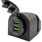 ProRide® 12V USB Stopcontact 3 Poorten Opbouw - QC3.0 -, Nieuw, Verzenden