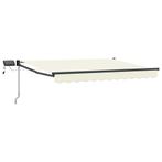 vidaXL Handbediende luifel met LEDs Crème 2,5 x 2 m, Verzenden, Nieuw