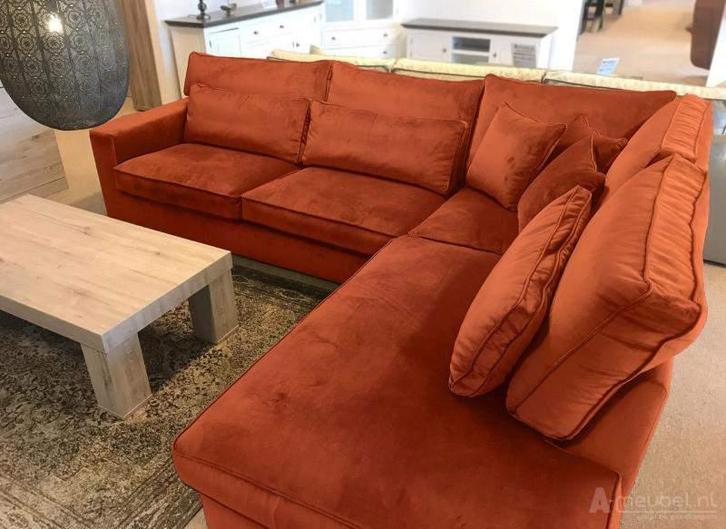 Oudenbosch Loungebank - hoekbanken - Cognac, Huis en Inrichting, Banken | Bankstellen, Nieuw, Stof