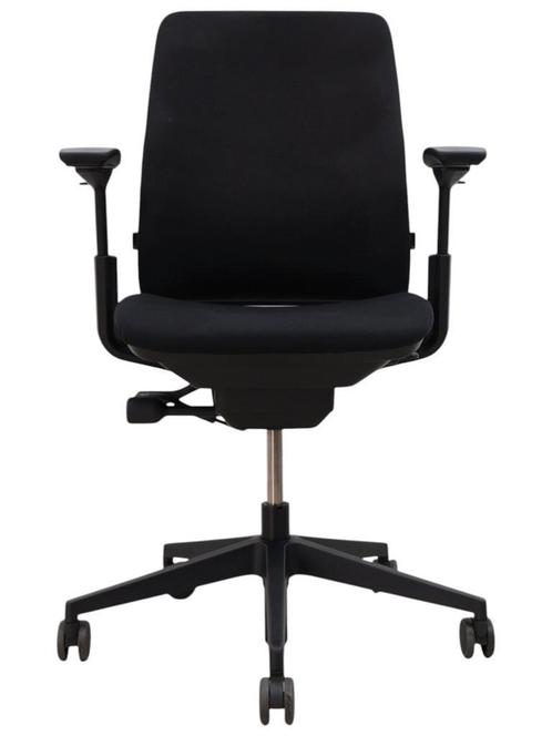 Steelcase Amia Bureaustoel - Refurbished - Nieuwe Stoffering, Huis en Inrichting, Bureaustoelen, Bureaustoel, Zwart, Zo goed als nieuw