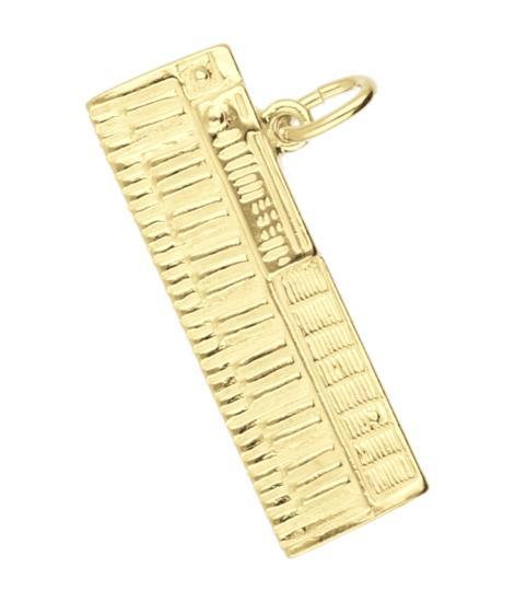 Gouden Keyboard groot ketting hanger, Sieraden, Tassen en Uiterlijk, Kettinghangers, Verzenden