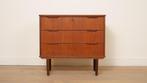 Vintage Deense ladekast | Teak | 3 lades, Huis en Inrichting, Kasten | Ladekasten, Ophalen of Verzenden, Nieuw