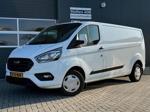 Ford Transit Custom 300 2.0 TDCI 130pk L2H1 Trend | Navi | C, Auto's, Bestelauto's, Onderhoudsboekje, Lease, Zwart, Handgeschakeld