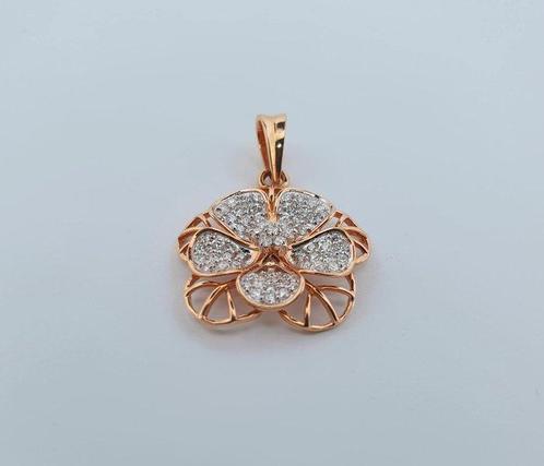 Hanger - 18 karaat Roségoud - 0.53ct. tw. Diamant, Sieraden, Tassen en Uiterlijk, Antieke sieraden