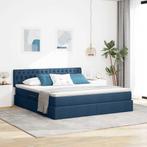 vidaXL Opbergbed met matras met matras Blauw 160 x 200 cm, Huis en Inrichting, Verzenden, Nieuw, Blauw
