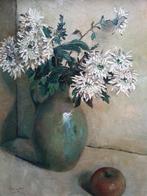 Fia van Driel (1899-1979) - Stilleven met witte bloemen en, Antiek en Kunst