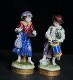 Aelteste Volkstedt, - Beeld, Tamburino e postino - 14 cm -, Antiek en Kunst