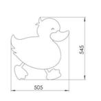 Spiegel BWS Ducky Eendvorm 54.5 x 50.5 Cm Geel, Ophalen of Verzenden, Nieuw