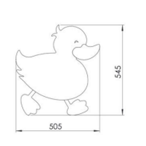Spiegel BWS Ducky Eendvorm 54.5 x 50.5 Cm Geel, Doe-het-zelf en Verbouw, Sanitair, Ophalen of Verzenden