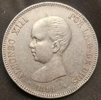 Spanje. Alfonso XIII. 5 Pesetas 1891*91 PGM (Zonder