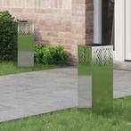 vidaXL Solar LED Pad Licht 2 pcs Gegalvaniseerd, Verzenden, Nieuw, Zonne-energie