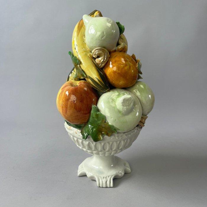 Decoratief ornament - Vintage majolica keramieken Middenstuk, Antiek en Kunst, Curiosa en Brocante