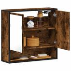 vidaXL Badkamerspiegelkast 65x20x60 cm bewerkt hout gerookt, Verzenden, Nieuw