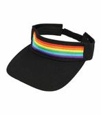 Zonneklep Regenboog Verstelbaar Zwart, Verzenden, Nieuw