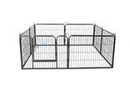 Hondenkennel | Hondenren | Puppyren | 8 panelen 80x60cm, Dieren en Toebehoren, Hondenkennel, 110 cm of meer, Nieuw, Verzenden