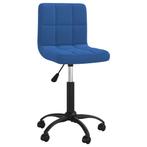 vidaXL Eetkamerstoel draaibaar fluweel blauw, Huis en Inrichting, Stoelen, Verzenden, Nieuw, Blauw