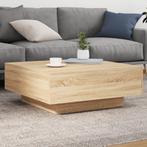 vidaXL Salontafel met LED-verlichting 80x80x31 cm sonoma, Huis en Inrichting, Tafels | Salontafels, 50 tot 100 cm, Verzenden, Nieuw