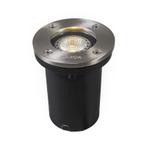 Moderne grondspot staal RVS - Basic Round, Nieuw, Overige materialen, Minder dan 50 watt