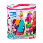 Mega Bloks First Builders Blokkentas 60 Stuks Roze, Verzenden, Nieuw