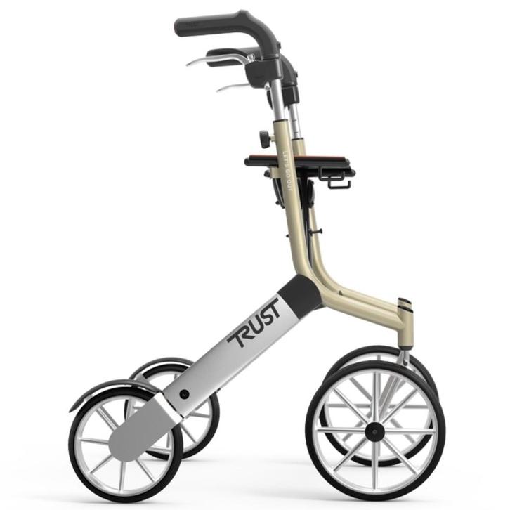 TrustCare lets go out lichtgewicht rollator - Beige, Diversen, Rollators, Ophalen of Verzenden