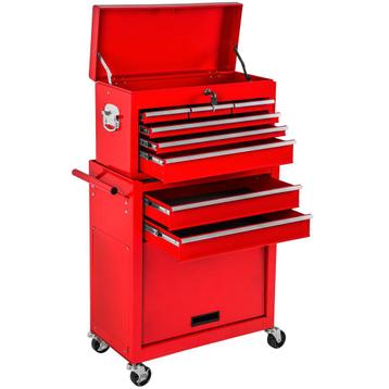 Gereedschapswagen met 10 vakken - rood beschikbaar voor biedingen