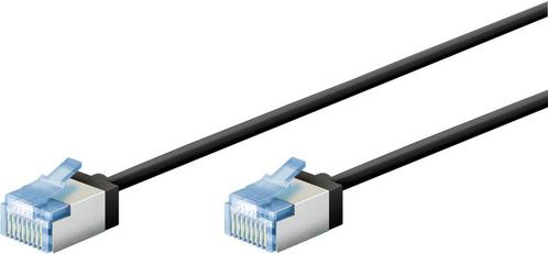 Ultraflexibele  15 M CAT 6A-patchkabel, slank, U/FTP, zwart, Computers en Software, Pc- en Netwerkkabels, Nieuw, Ophalen of Verzenden