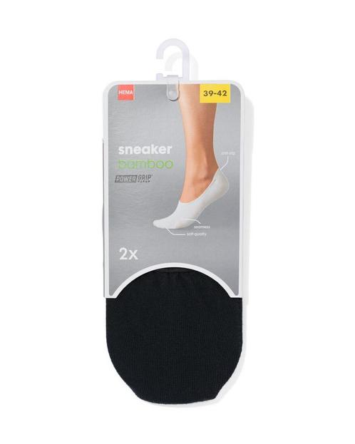 HEMA Dames sneakersokken met bamboe - 2 paar zwart, Kleding | Dames, Sokken en Kousen, Nieuw, Verzenden