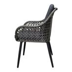Dublin dining tuinstoel grijs wicker, Tuin en Terras, Tuinsets en Loungesets, Ophalen of Verzenden, Nieuw, Wicker