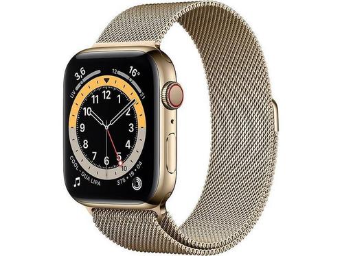Apple Watch Series 6 GPS + Cell 44mm Gold Steel Gold, Huis en Inrichting, Woonaccessoires | Overige, Nieuw, Verzenden