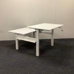 Tweedehands vepa Duo slinger bureau (2 x 110x80 cm ) wit -, Huis en Inrichting, Bureaus, Ophalen of Verzenden, In hoogte verstelbaar