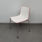 Arper Catifa 46 kunststof design stoel - wit met rode achter, Nieuw, Ophalen of Verzenden