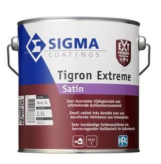Sigma Tigron Extreme Satin - Q0.05.10 Grachtengroen - 2,5..., Doe-het-zelf en Verbouw, Verf, Beits en Lak, Verf, Groen, Nieuw