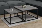Salontafel Styler - Grijs - Set van 2, 50 tot 100 cm, Verzenden, Nieuw, 50 tot 100 cm