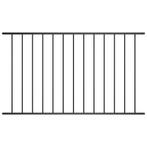 vidaXL Hekpaneel 1,7x1 m gepoedercoat staal zwart, Verzenden, Nieuw, IJzer, 1 tot 2 meter