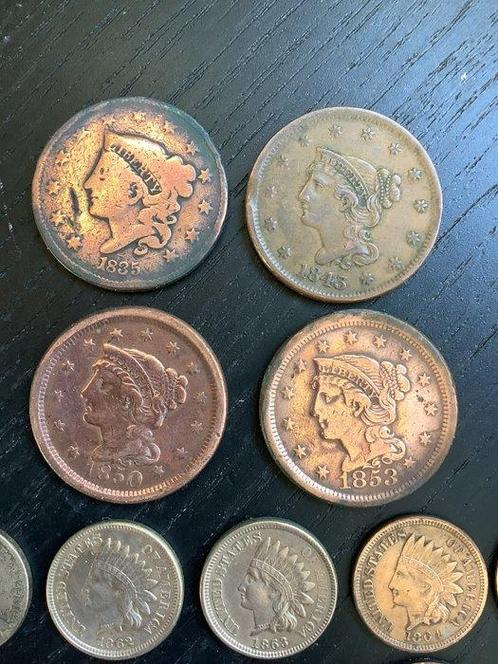 Verenigde Staten. Lot of 24 Coins 1835-1904/ Incl 1, 2 and 5, Postzegels en Munten, Munten | Europa | Niet-Euromunten