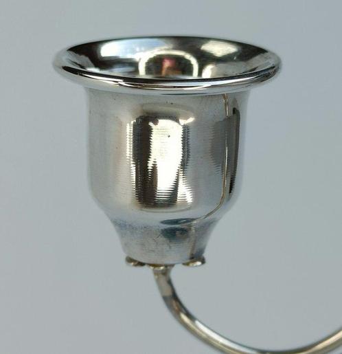 Kaarsenstandaard met oor - Zilver 925 - Blauwe albast -, Antiek en Kunst, Antiek | Goud en Zilver