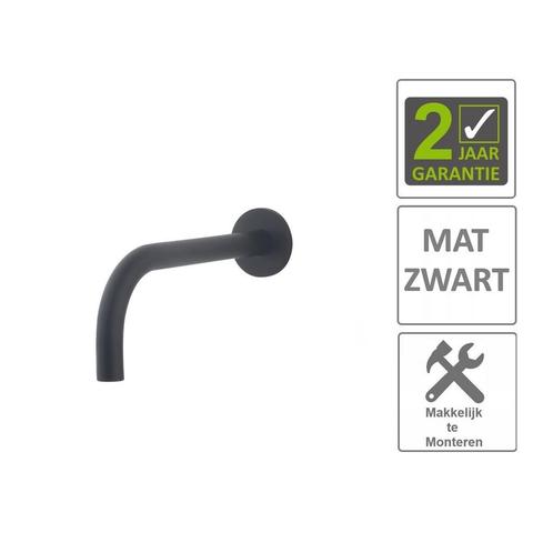 BWS Wastafelkraan Fit Rond 18 mm Uitloop 20cm Mat Zwart, Doe-het-zelf en Verbouw, Sanitair, Kraan, Nieuw, Ophalen of Verzenden