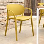 *WOONWINKEL* Kave Home Ania Tuinstoel Stapelbaar Geel, Huis en Inrichting, Stoelen, Verzenden, Nieuw, Kunststof