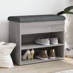 vidaXL Schoenenbankje 62x32x50 cm bewerkt hout grijs sonoma, Huis en Inrichting, Verzenden, Nieuw
