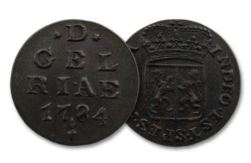 Duit Gelderland 1784, Postzegels en Munten, Munten en Bankbiljetten | Verzamelingen, Verzenden