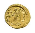 Byzantijnse Rijk. Anastasius I (491-518 n.Chr.). Solidus, Postzegels en Munten