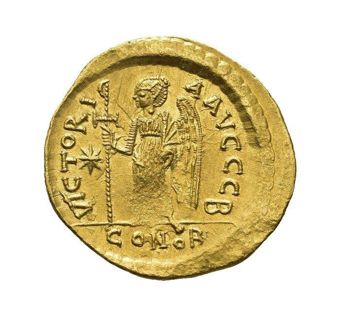 Byzantijnse Rijk. Anastasius I (491-518 n.Chr.). Solidus, Postzegels en Munten, Munten | Europa | Niet-Euromunten